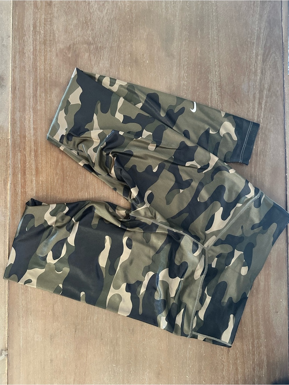 Nike Camo Performance Leggings - Olive & Black